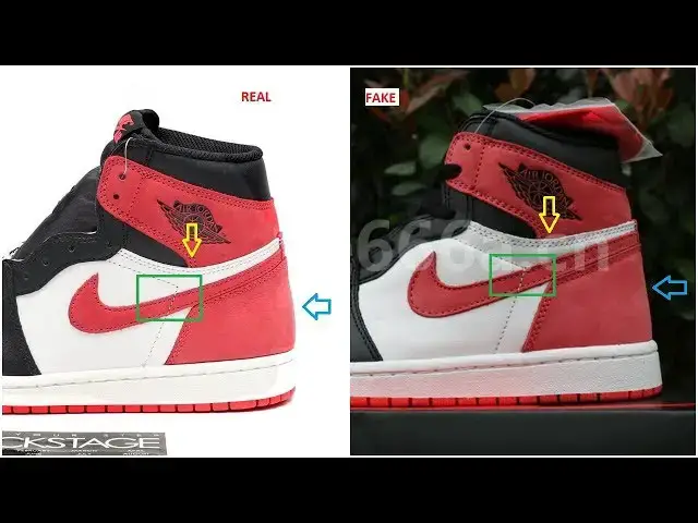 'Video thumbnail for Fake Air Jordan 1 Track Red 6 Rings Spotted- Quick Ways To Identify Them'