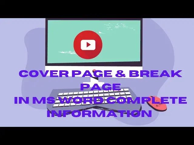 'Video thumbnail for Cover page "& Break Page 📄/in MS word"insert " Complete update ##/@@/Hadi/technical/'