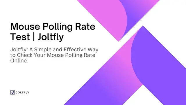 'Video thumbnail for Mouse Polling Rate Test from Joltfly: What It Is and How It Can Help You Test Your Mouse'