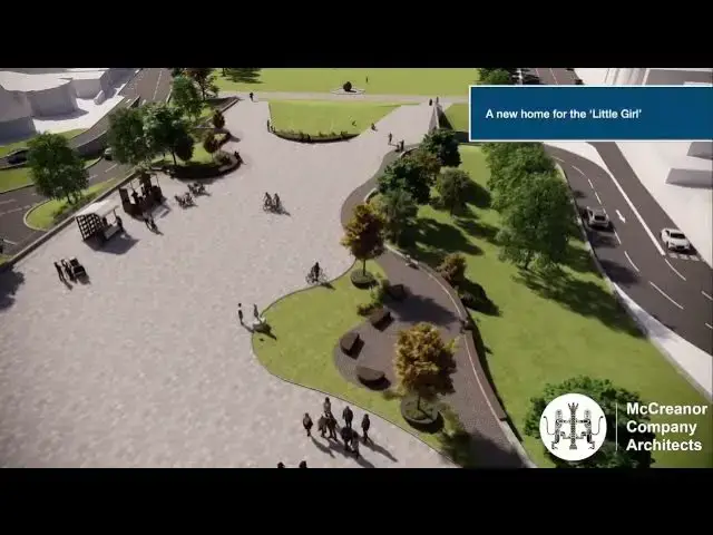 'Video thumbnail for Fly through showing the concept masterplan for the heart of Armagh'
