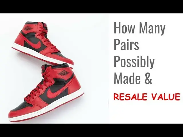 'Video thumbnail for Air Jordan 1 High 85 Varsity Red BQ4422-600 | How Many Pairs Possibly Made & Resale Value'