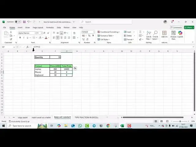 'Video thumbnail for How to Keep one Cell Constant in Excel'