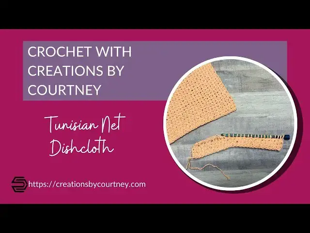 'Video thumbnail for How to crochet the Tunisian Net Dishcloth'