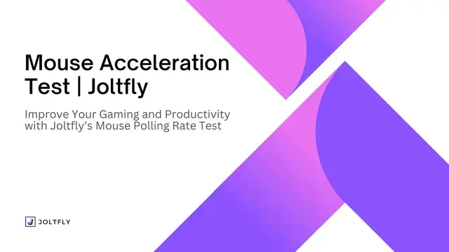 'Video thumbnail for Mouse Acceleration Test from Joltfly: A Fun and Easy Way to Test Your Mouse Acceleration'