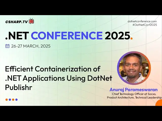 'Video thumbnail for Efficient Containerization of .NET Applications using dotnet publish'