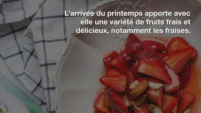 'Video thumbnail for Salade de fraises aux amandes'