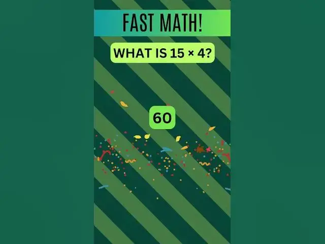 'Video thumbnail for What is 15 × 4? | Can You Solve This? 🤔'