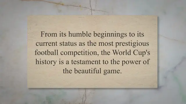 'Video thumbnail for From Legends to Legacy: Unveiling the World Cup's History, Excitement, Memorable Moments, and Impact'