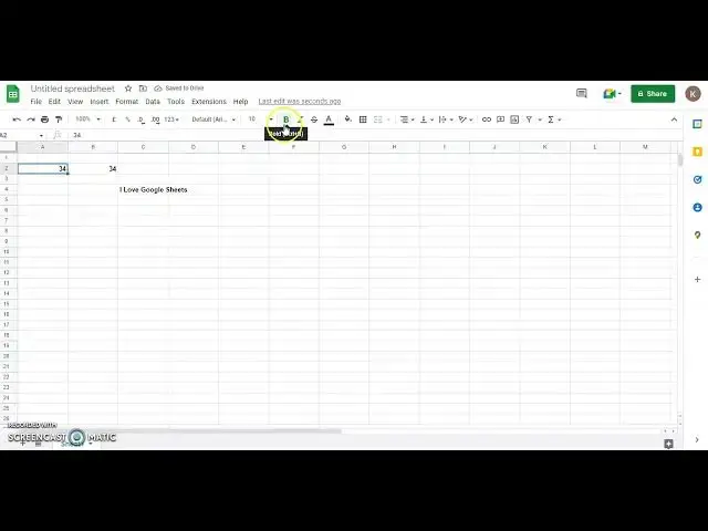 'Video thumbnail for How to make text bold in Google Sheets'