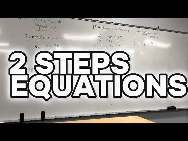 'Video thumbnail for How To Solve Two Steps Equations'