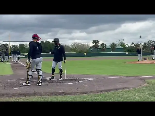 'Video thumbnail for Andrew McCutchen vs. Jared Jones Live Batting Practice with Pittsburgh Pirates! 2025 Spring Training'