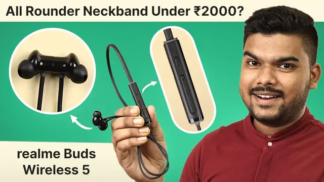 'Video thumbnail for realme Buds Wireless 5 Review: All Rounder Neckband Under ₹2000?'