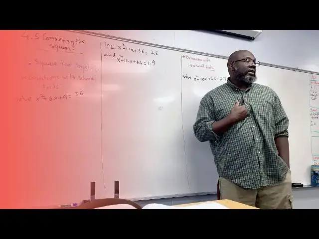 'Video thumbnail for How To Solve Second Degree Equations With Rational & Irrational Roots With The Square Root Property'