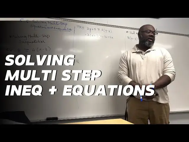 'Video thumbnail for How To Solve Multi Step Equations & Inequalities part 2 ( Null Set & Identities)'