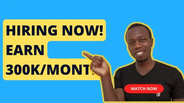 'Video thumbnail for WE'RE HIRING: EARN KSH 37K-300K PER MONTH WRITING BLOG POSTS | APPLY NOW'