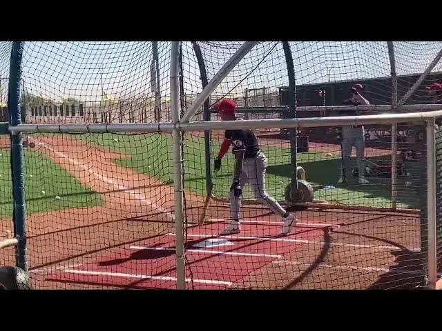 'Video thumbnail for Brayan Rocchio Takes Batting Practice with Cleveland Guardians! (2025 MLB Spring Training)'