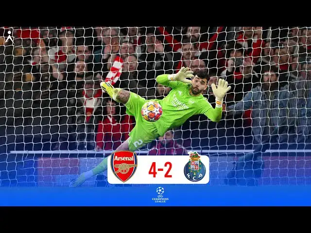 'Video thumbnail for ARSENAL V PORTO PENALTY SHOOTOUT 1-0 ( 4-2 ) Penalty Shootout Highlights & All Goals 2024'