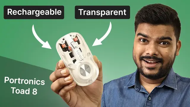'Video thumbnail for Rechargeable & Transparent Wireless Mouse | Portronics Toad 8 Review'