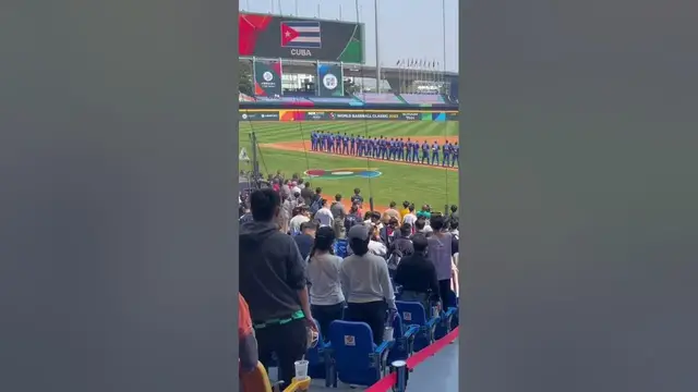 'Video thumbnail for Himno Nacional de Cuba 馃嚚馃嚭 minutos antes del inicio del @worldbaseballclassic'