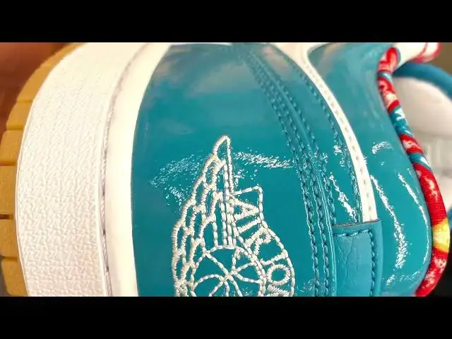 'Video thumbnail for Quick Look At The Air Jordan 1 Low Barcelona Patent leather & Buy it Now'