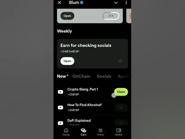 'Video thumbnail for BLUM Code Today - Crypto Slang Part 1 #shorts'