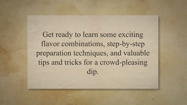 'Video thumbnail for Dip Delights: Mastering the Art of Party Pleasing with the Best Dip Recipe!'