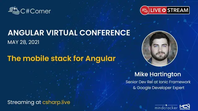 'Video thumbnail for The mobile stack for Angular || Angular Virtual Conference 2021'