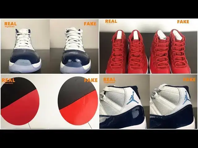 'Video thumbnail for Air Jordan 11 Gym Red & Midnight Navy: Which Is Real Or Fake | A Tale Of Confusion'