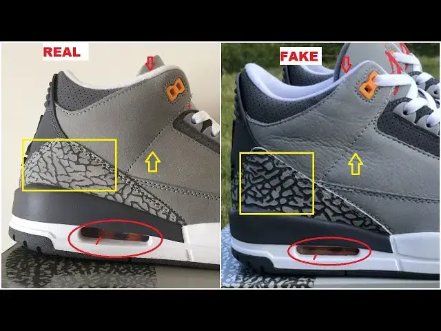 'Video thumbnail for Real Vs Fake Air Jordan 3 Cool Grey #legitcheck #coolgrey3'