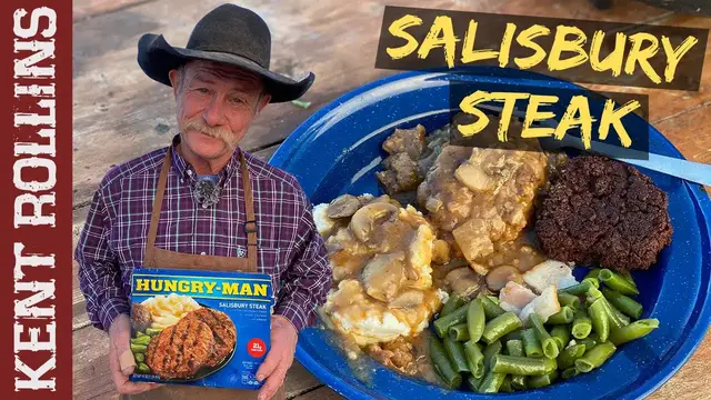 'Video thumbnail for Salisbury Steak Recipe | Hungry Man TV Dinner Remake'
