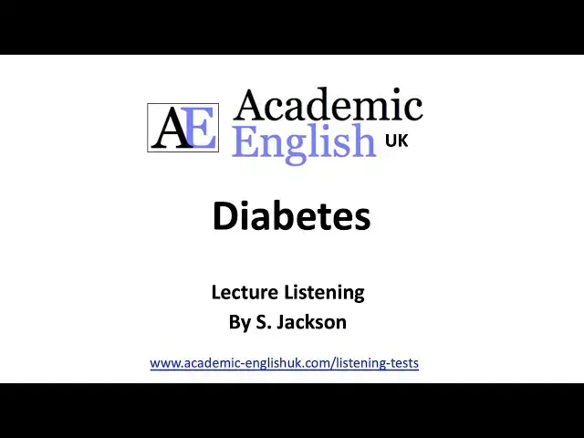 'Video thumbnail for Diabetes Lecture'