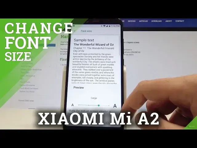 'Video thumbnail for How to Change Display Size in XIAOMI Mi A2 - Manage Font Size'