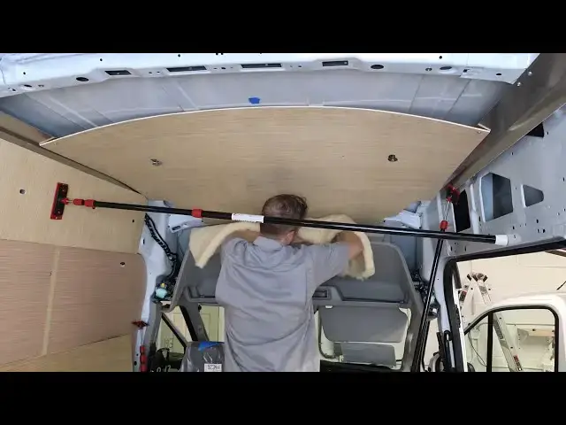 'Video thumbnail for Removing Ford Transit Headliner To Install Insulation & Front Ceiling Panel'
