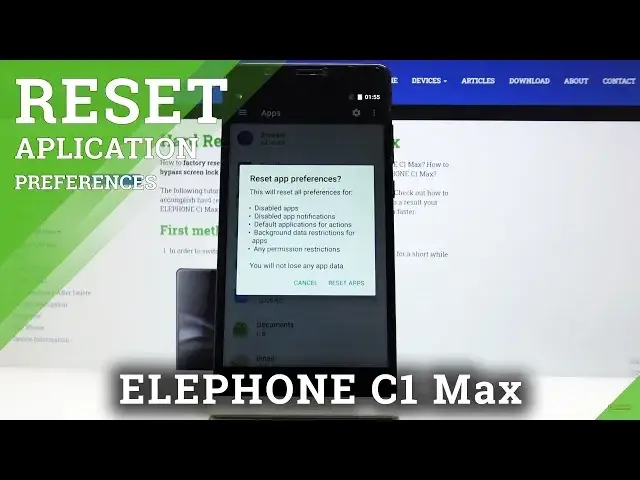 'Video thumbnail for How to Reset App Preferences in ELEPHONE C1 Max'