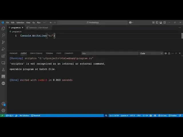 'Video thumbnail for How to Fix scriptcs is not recognized as an internal or external command problem at VSCode'