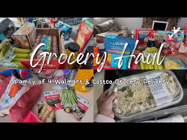 'Video thumbnail for Walmart & Costco Grocery Haul for Family of 4'