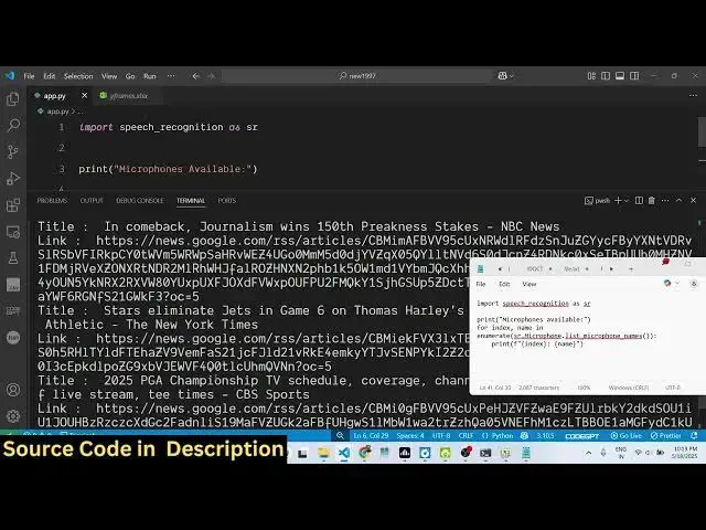 'Video thumbnail for Python 3 Speech Recognition Script to Get List of Installed Microphones and Audio Devices Info'