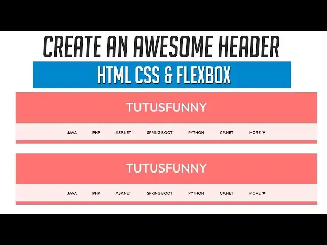 'Video thumbnail for Create an Awesome Header with HTML & Flexbox'