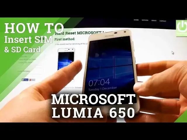 'Video thumbnail for How to insert SIM card and Micro SD card in MICROSOFT Lumia 650'