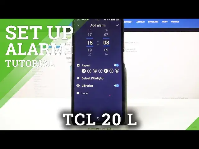 'Video thumbnail for How to Add an Alarm Clock in TCL 20 L - Access Clock Settings'