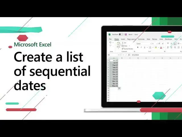 'Video thumbnail for create a list of sequential dates in excel | Excel Short Clip | Tutorial | #shorts |#itsolzone'