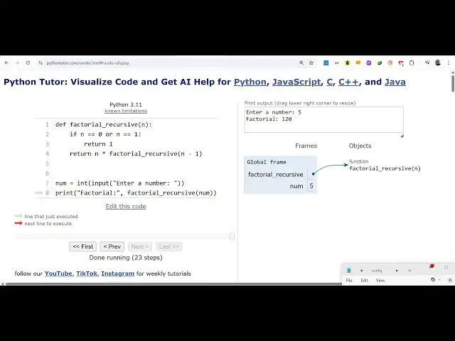 'Video thumbnail for Python Program to Find Factorial of a Number Using For Loop & Recursion Tutorial For Beginners'