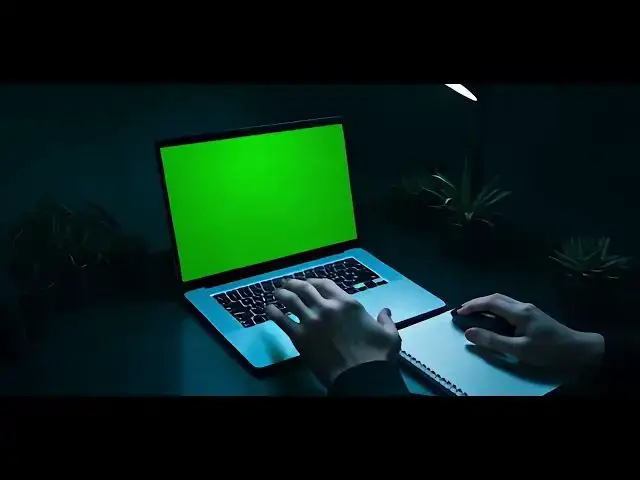 'Video thumbnail for Worker Operating Touchpad on Green Screen Laptop in Office Close Up'