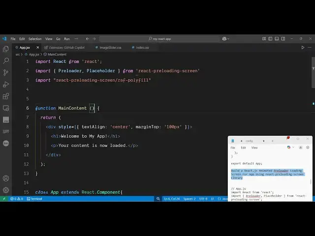'Video thumbnail for Build a React.js Animated Preloader Loading Screen For App Using react-preloading-screen Library'