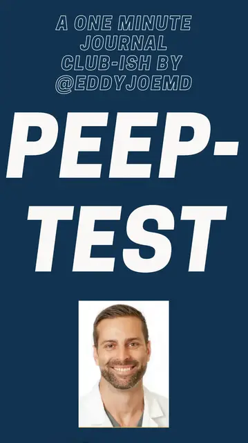 'Video thumbnail for PEEP Test for Fluid/Volume Responsiveness in Resuscitation'