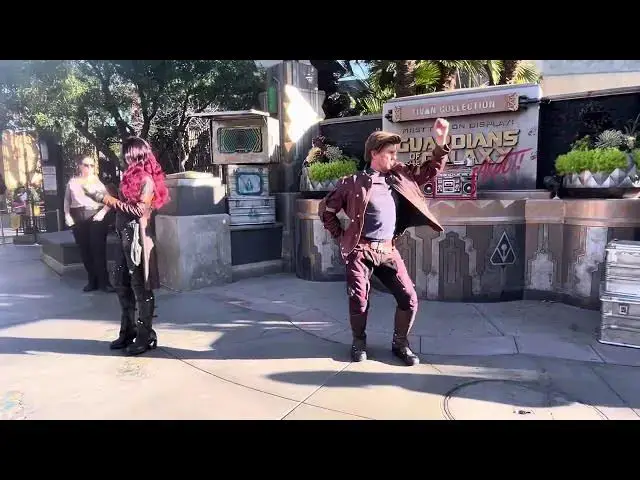 'Video thumbnail for Guardians of the Galaxy Awesome Dance Off with Gamora 📻#marvel #guardiansofthegalaxy #disneyland'