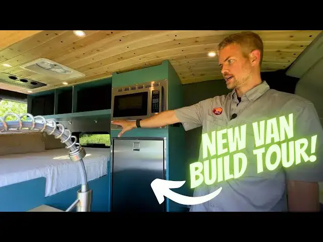 'Video thumbnail for 48V Power! Ecoflow + Nomadic Cooling A/C | Ultimate Custom AWD Ford Transit Camper Van Build Tour!'