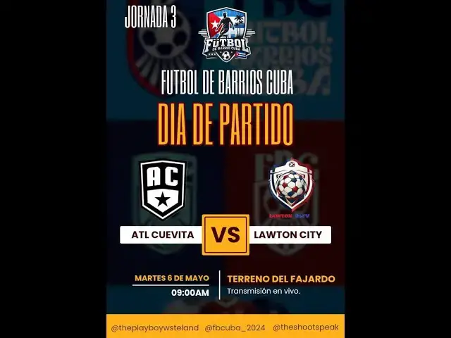 'Video thumbnail for Lawton City VS Atlético Cuevita (Partido 19) - #futboldebarrioscuba'