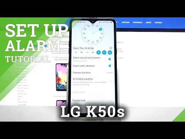 'Video thumbnail for How to Set Up Alarm Clock in LG K50S – Alarm Clock Adjustment'