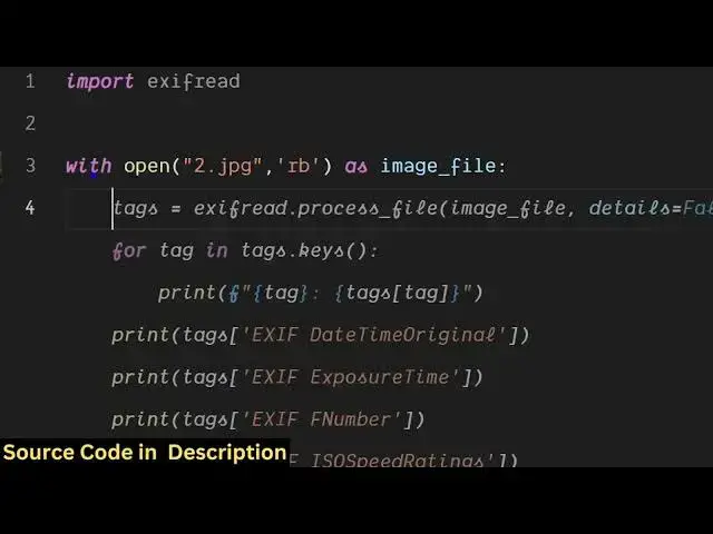 'Video thumbnail for Python Script to Read & Extract All EXIF Metadata of PNG & JPG Image File in Terminal'